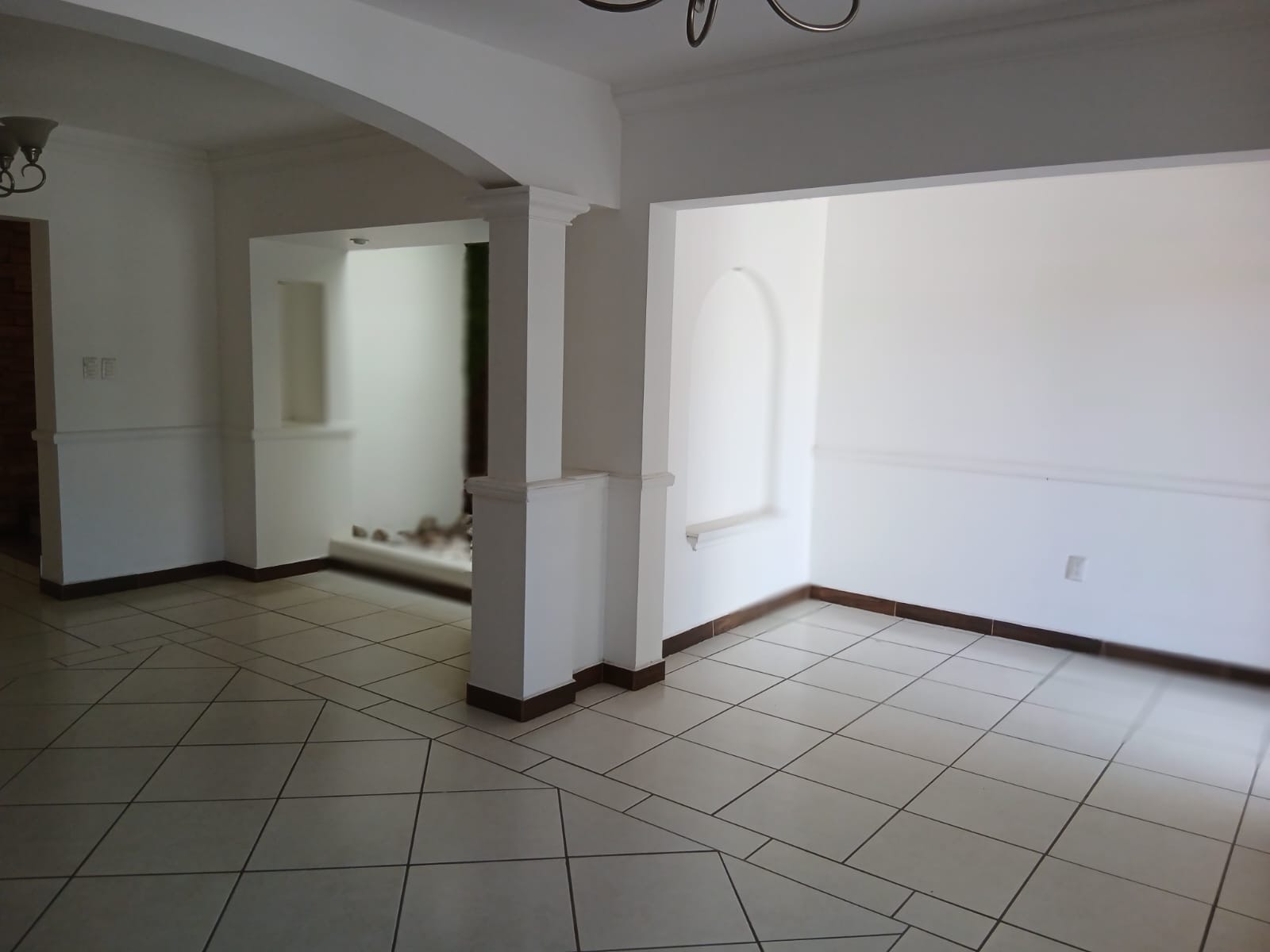 Entry wall and reception area