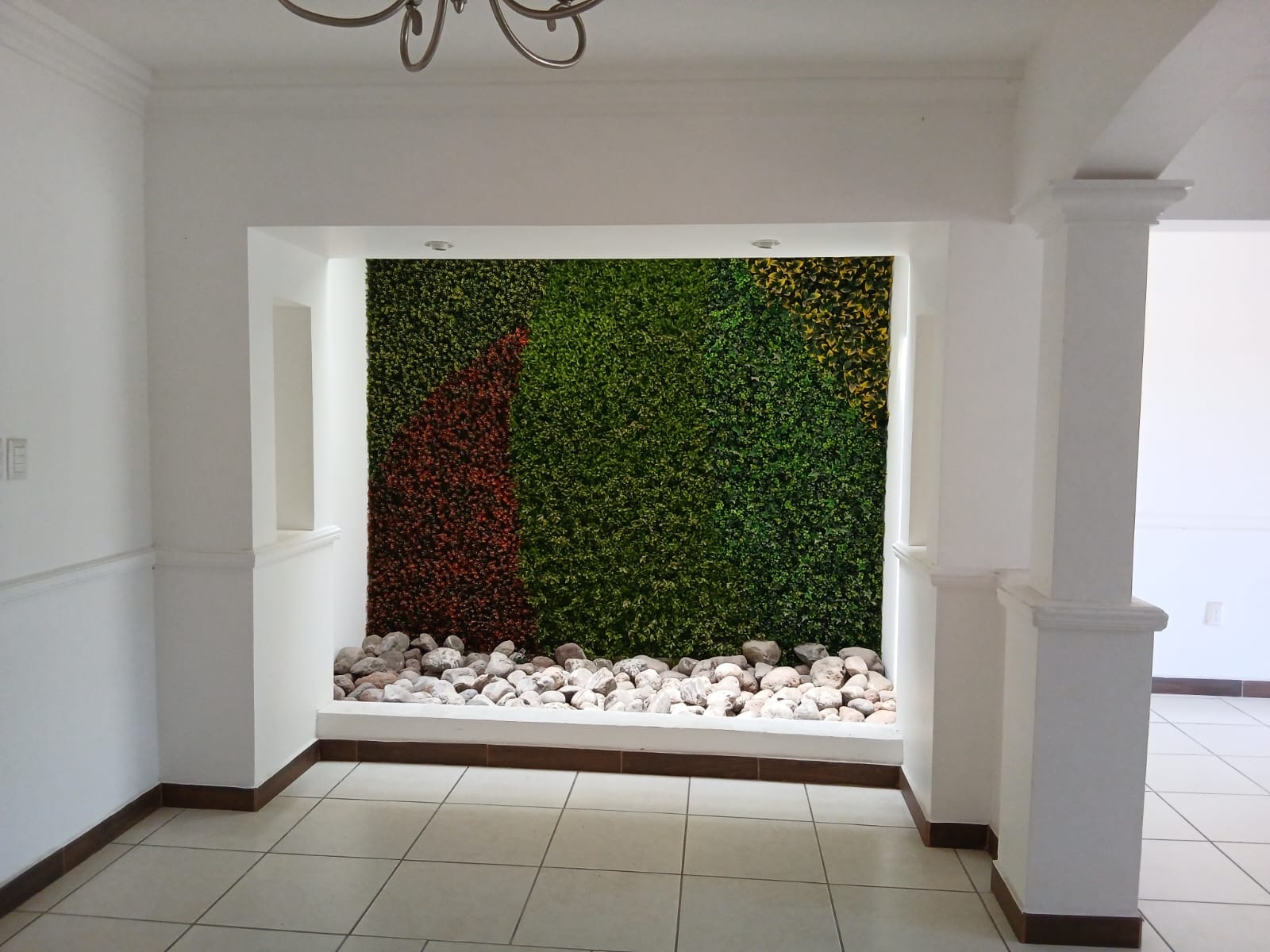First-floor green wall